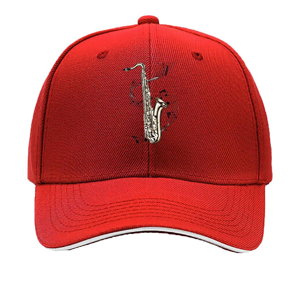 Saxophone Music InstruUnisext Themed Design Sandwich Baseball Cap