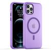For iPhone 12 Pro Max 6.7 Inch Magnetic Case Translucent Matte TPU+PC Phone Cover Compatible with MagSafe