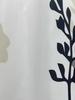 Beige Cream Floral Shower Curtain Set - Taupe Brown Wildflower Design, 12 Hooks