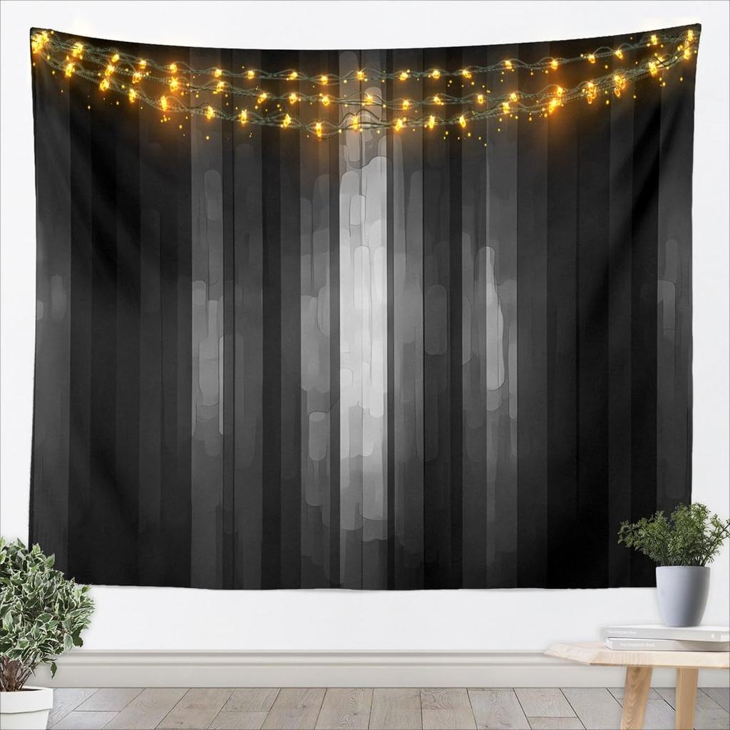Black Black White Tapestry Kids Abstract Art Design Wall Art for womem Modern Geometric Wall Hanging Blanket Breathable Soft