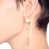 Dior Tribales Brass Resin Round Pearl Earrings Women earrings Gold E0956TRIRS301