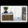 Rectangular Illuminated LED Bathroom Wall Mirror, Horizontal or Vertical, 100 X 60 Cm