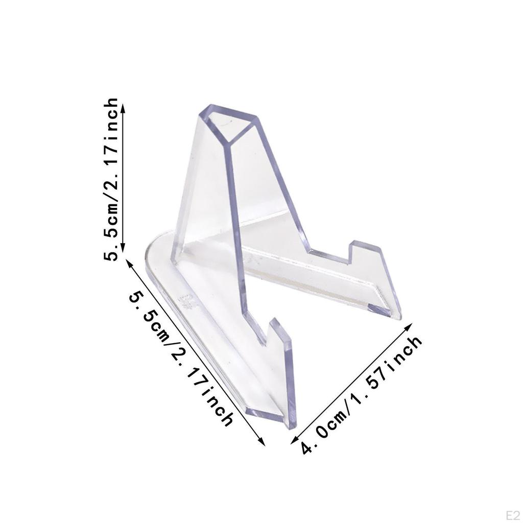 Card Holder Stand Display Small Easel Rack Clear for Plaques Challenge Medals