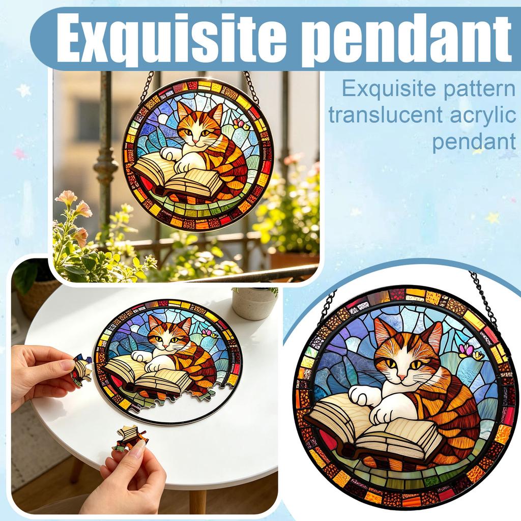 Buntglas Fenster Hängende Puzzle Anhänger Garten Küche Wintergarten Heimdekoration