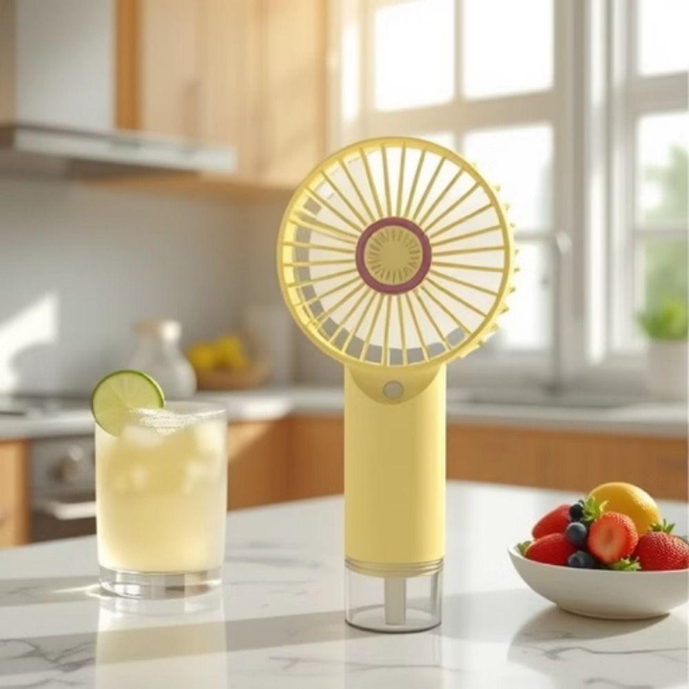 USB Rechargeable Handheld Spray Fan Portable Multifunctional Mini Misting Fan Low Noise Strong Wind Fast Cooling Fan Hot Weather