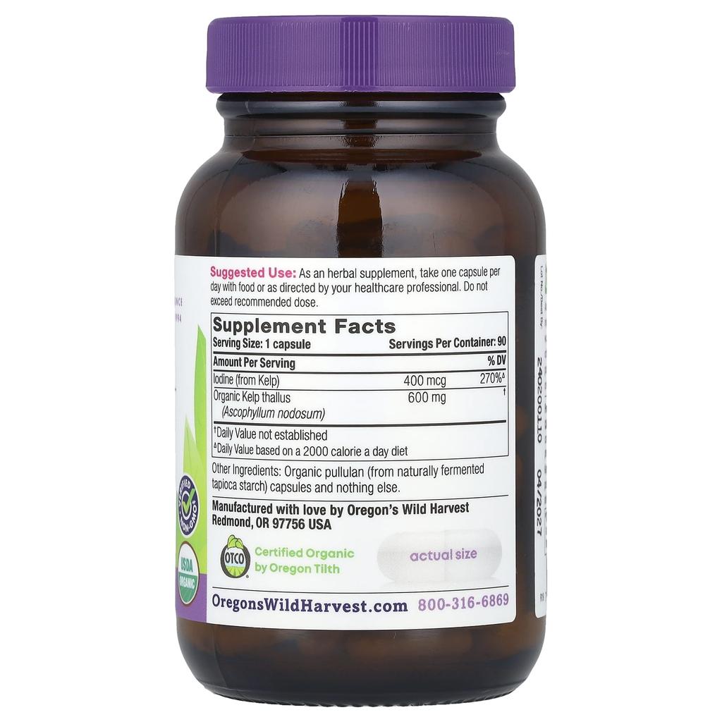 Oregon's Wild Harvest, Bio-Algen, 90 Bio-Gemüsekapseln