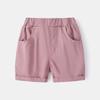 Summer Boys' Casual Blue Label Shorts Plaid Cotton and Linen Kids Fifth Pants Middle Pants Children Mid Waist Casual Casual Pants