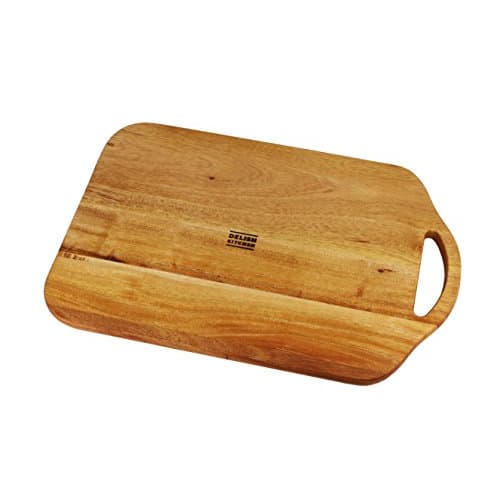 Delish Kitchen Pearl Metal Wooden Cutting Board, Mahogany, 39 X 26 X 1.5 Cm, CC-1350
