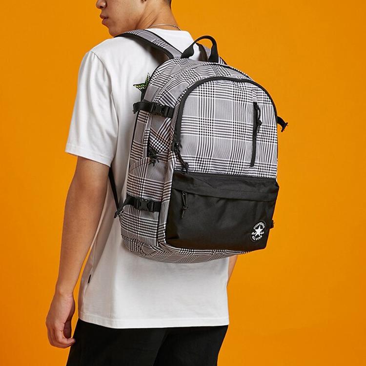 New Converse Straight Edge Polyester Backpack Regular Men's Gray 10019899001