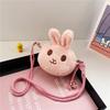 Children's Cute Plush Rabbit Crossbody Bag: Fashionable Coin Purse for Baby Girls
