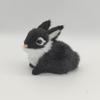 Small Bunny Ornament Faux Fur Rabbit Decoration Realistic Plush Rabbit Figurines for Easter Decor Bunny Models with for Home