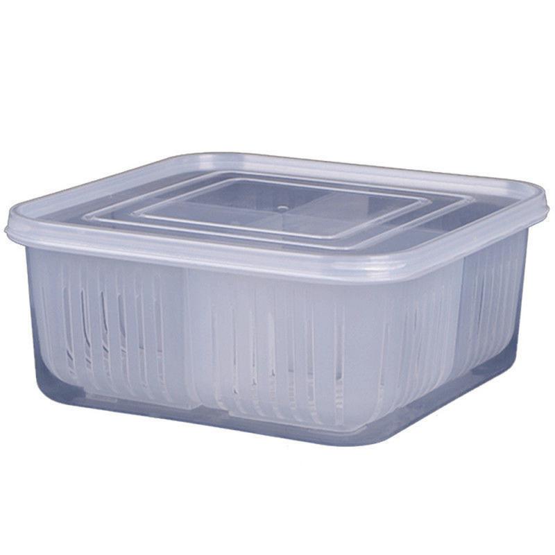Kühlschrank Aufbewahrungsbox 4/6/1 Fach Lebensmittel Gemüse Obst Aufbewahrungsbox Kühlschrank Organizer Abtropfkorb Fleisch Zwiebel Transparent Frischhaltebox