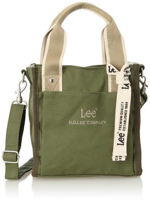 Lee Arcana Cotton Mini Large Tote, 2-Way, Lightweight, Multifunctional, Capacity, Khaki, 320-1301