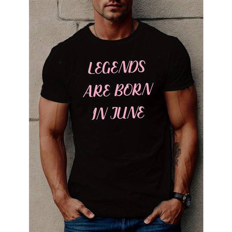 

European Size Men S Casual Crew Neck T-Shirt, 100% cotton Knit Fabric, Regular Fit, Slight Stretch, Geometric-Pattern, Summer Top, Legends Graphic Tee 4XL чорний