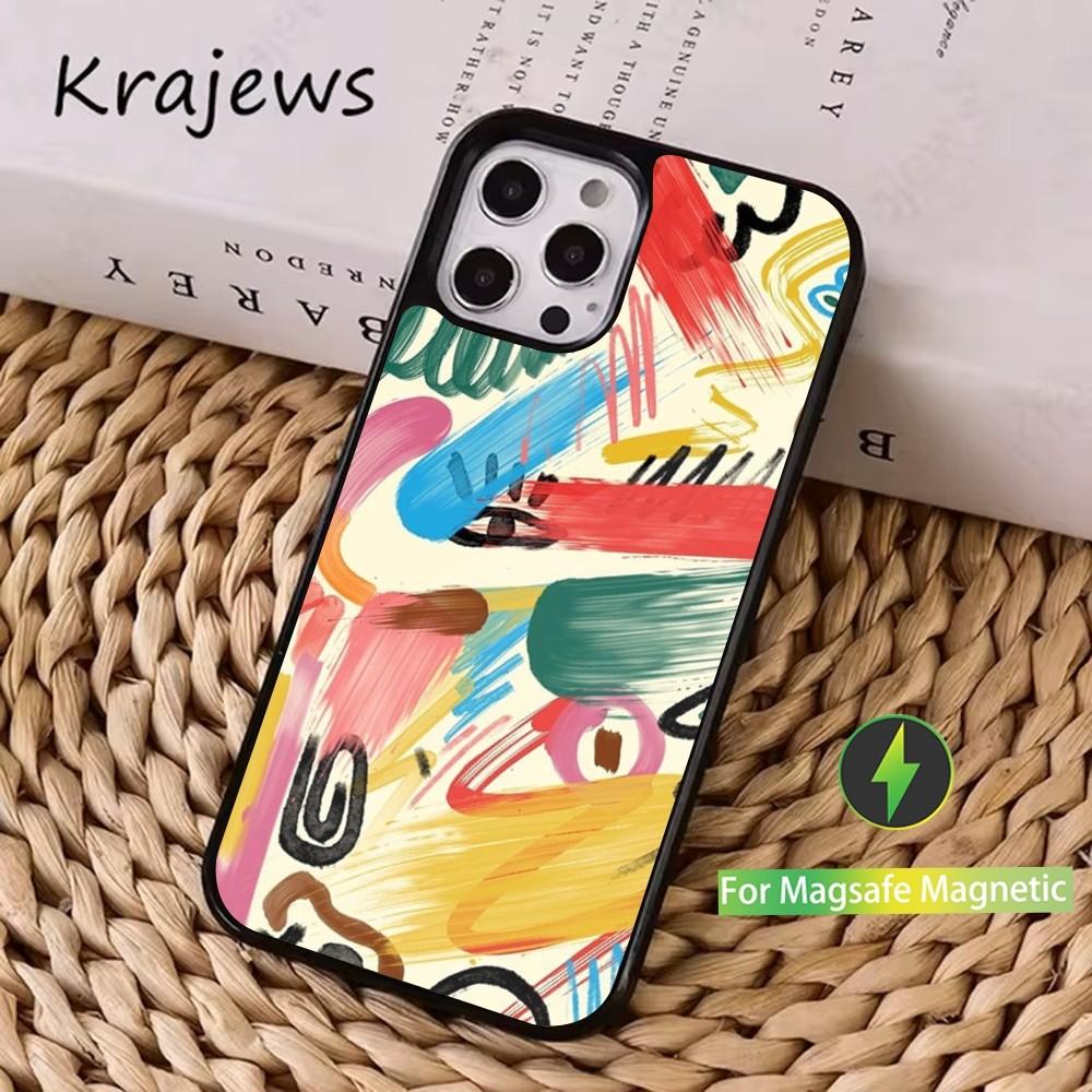 Cool Thing Graffiti Art Phone Case For iPhone 16,15,14,13,12,11,Pro,Max,Plus,Mini, Magsafe,Magnetic Wireless Charging Case