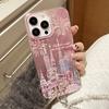 Firework Castle Suitable for IPhone16pro High End IMD Mobile Phone Case 15 Anti Fall Pearl Bracelet Protective Cover 13