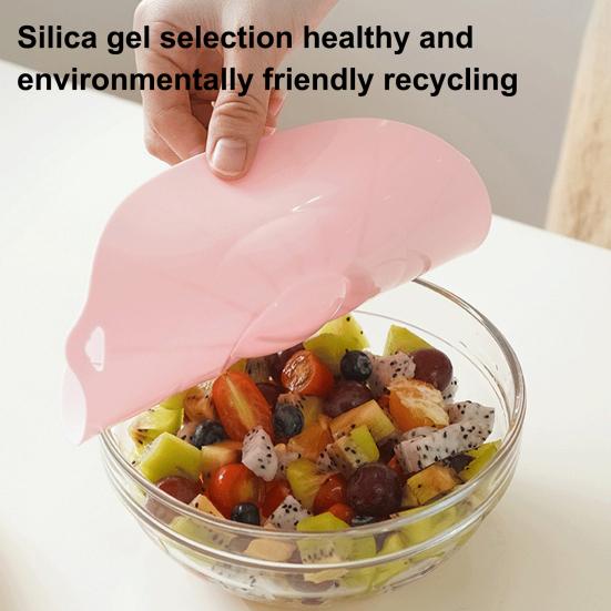 Set de 5 capace din silicon pentru boluri, oale, capace pentru alimente sigure pentru cuptorul cu microunde, capace etanșe pentru recipiente de diferite dimensiuni, cu găuri de agățare