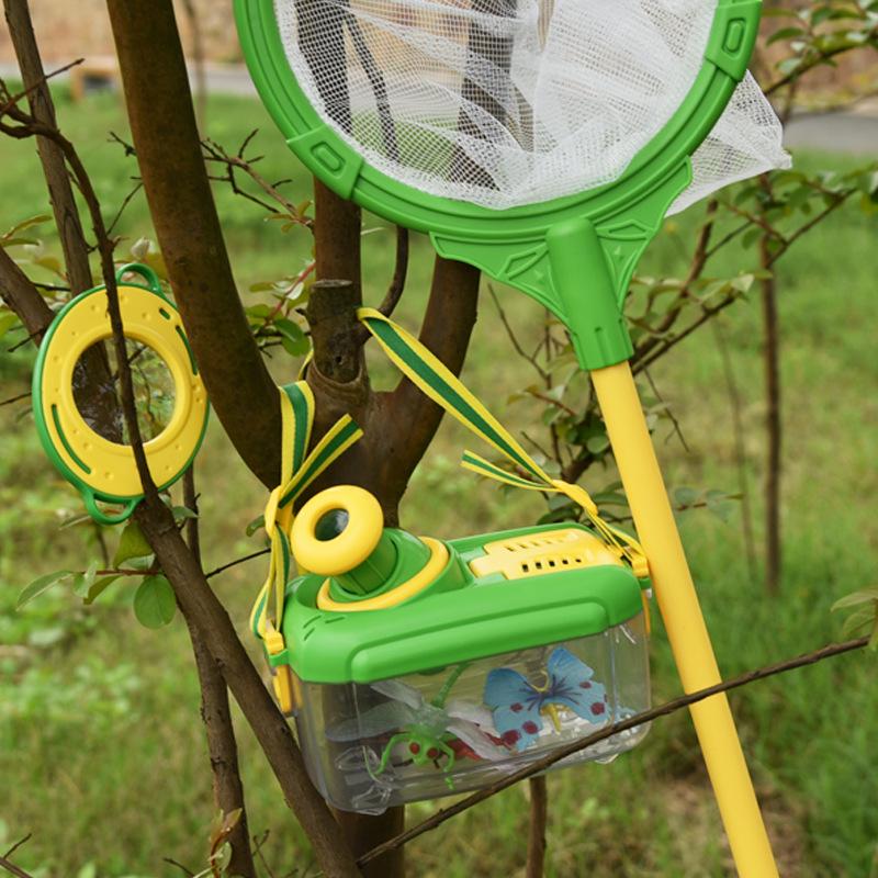 Kids' Outdoor Adventure Insect Exploration Set with Observation Box, Net, and Scoop