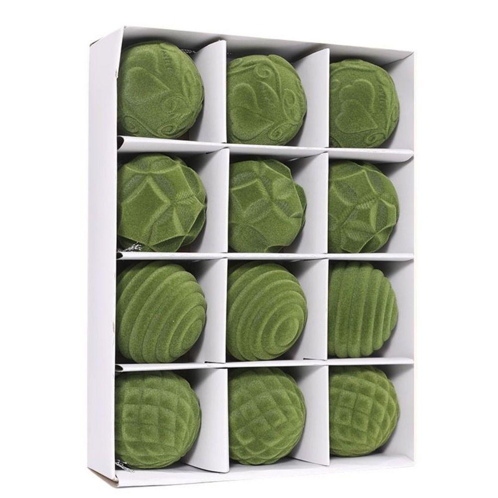 

12pcs Colorful Velvet Christmas Balls Plastic Christmas Tree Decorations Parties