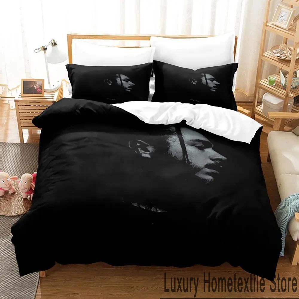 3D Print Post Malone Bedding Set Boys Girls Twin Queen King Size Duvet Cover Pillowcase Bed Boys Adult Home Textileextile