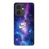 Maniacase Case For Oppo Reno 13F White Nike Logo Colorful Space