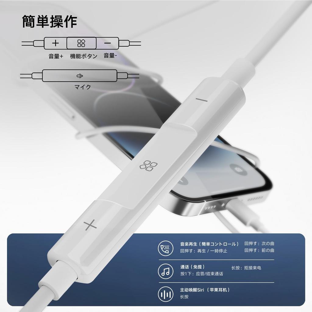 Earphones New Compatible with iPhone Wired HiFi Clear Earphone Comfortable Ergonomic No Deep Remote Compatible with of Type-C [2024 Edition, 15]