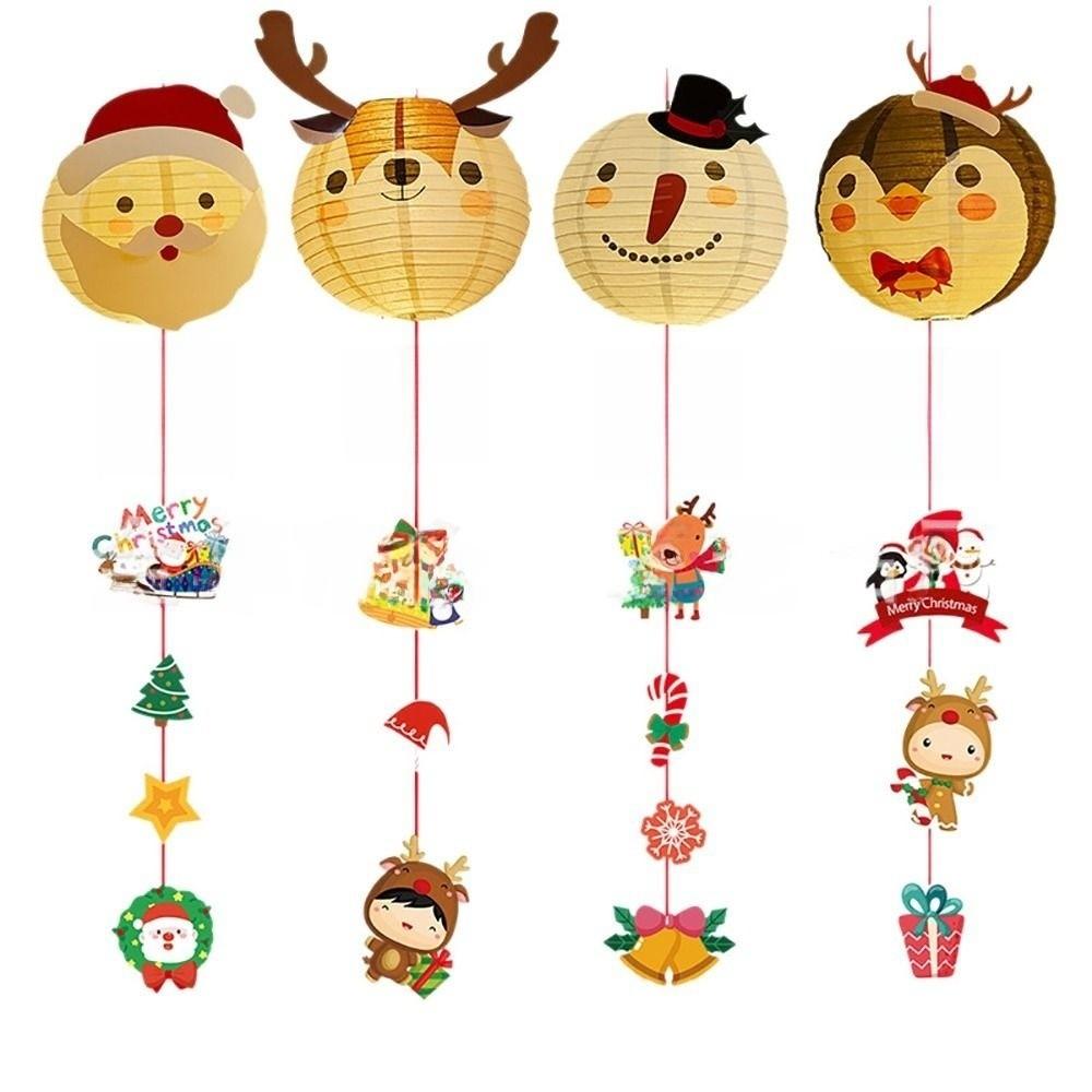 Santa Snowman Christmas Lanterns Multicolor Hanging Ornamnet Christmas Hanging Decoration  Gift