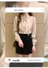 2026 Autumn Korean Style Women's Bow Long Sleeve Shirt