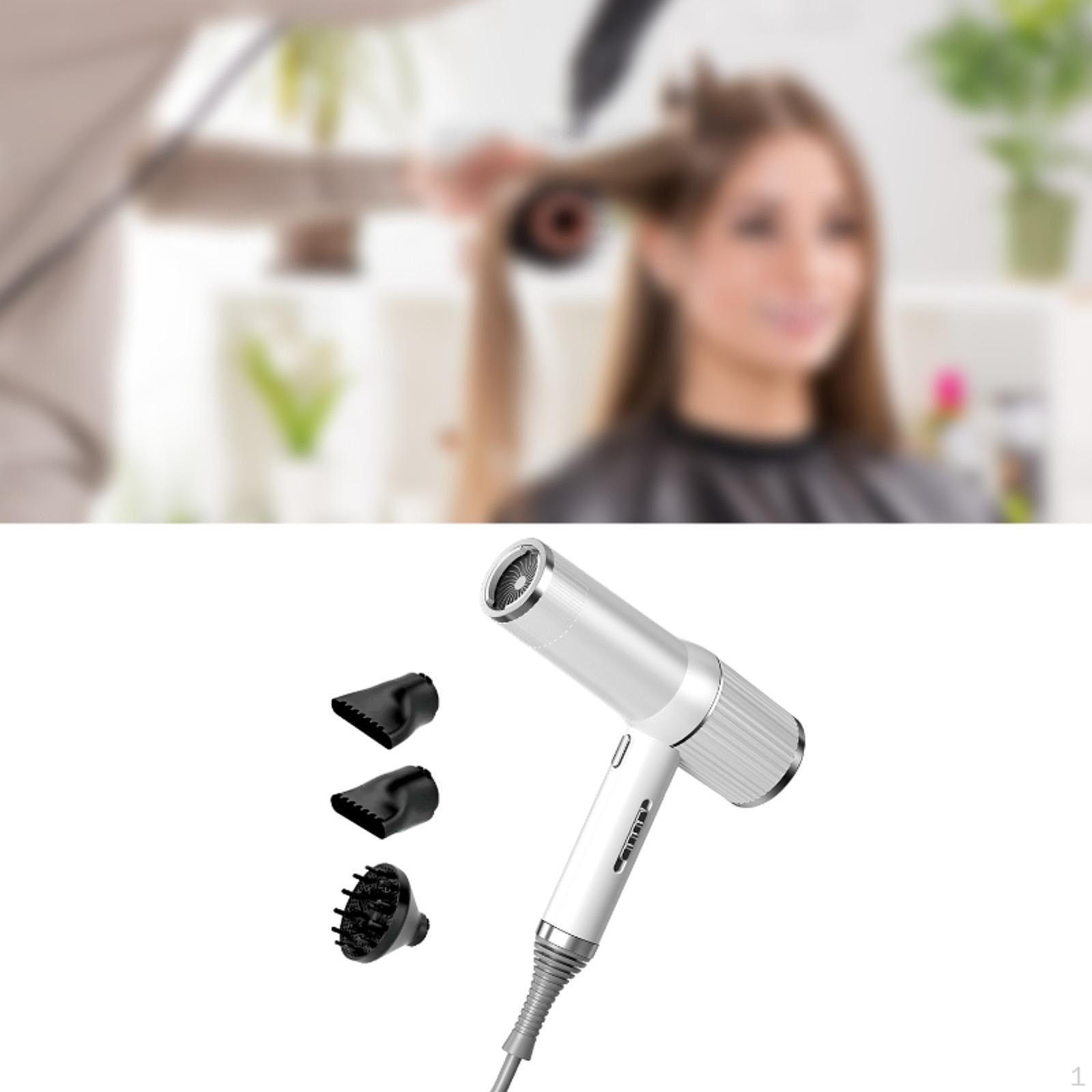 

Фен для волос Multiuse для вьющихся волос Dorm Hotel Women White 1 насадка White 3 Nozzle