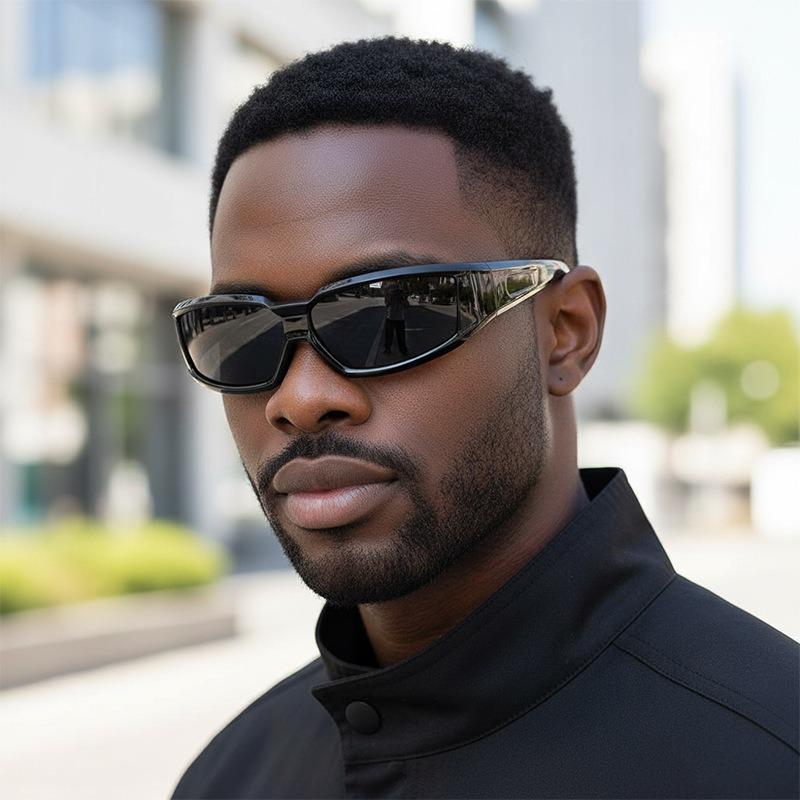 Hip-Hop Square Frame Sunglasses Unisex for Driving Outdoor Travel UV400 Protection Sun Glasses with Durable Fashion Eyewear