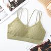 Plus Size Red Spaghetti Strap Backless Bra for Women Non-magnetic Student Sports Cami Bustier Push-Up