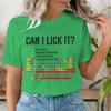 Posso leccarlo Maglietta Tavola Periodica Unisex Unisex Divertente Scienza Chimica Insegnante Umorismo Grafica Tee Casual Insegnante Top Regali