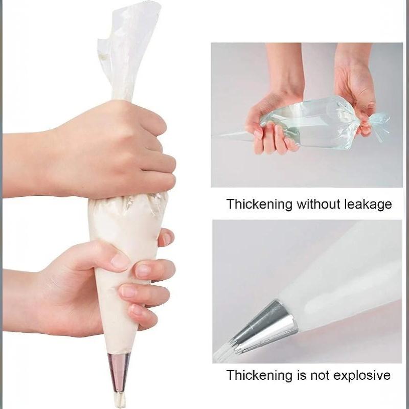 100Pcs Disposable Piping Bags Burst Proof Thick Material 3 Sizes Perfect For Cake Decorating Home Baking Pastry Making