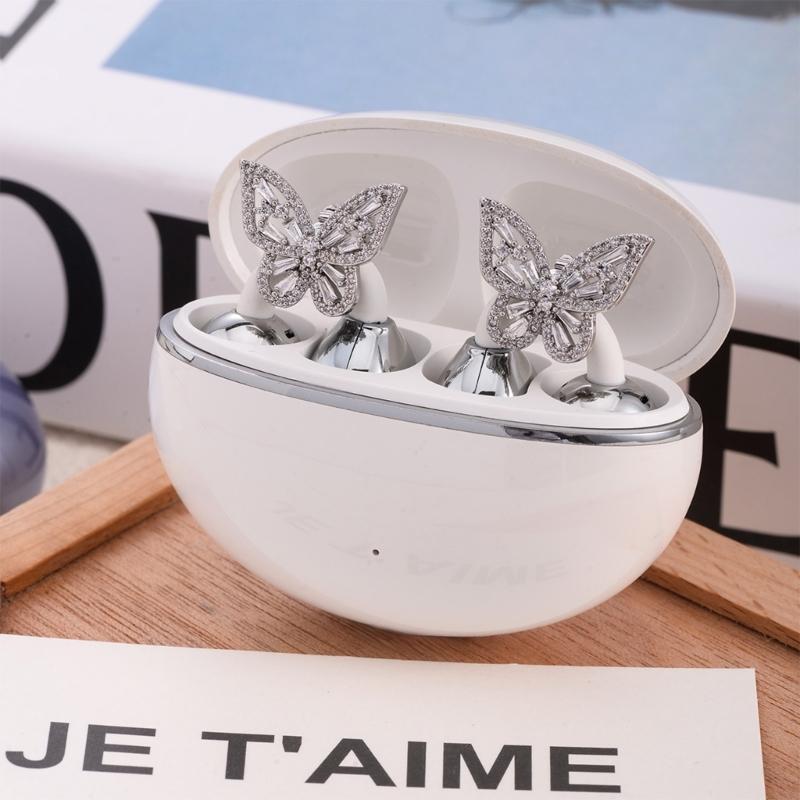 Shimmering Earphone Crystal Decors Earbuds Jewelry For FreeClip Model Modern Earphones Devices