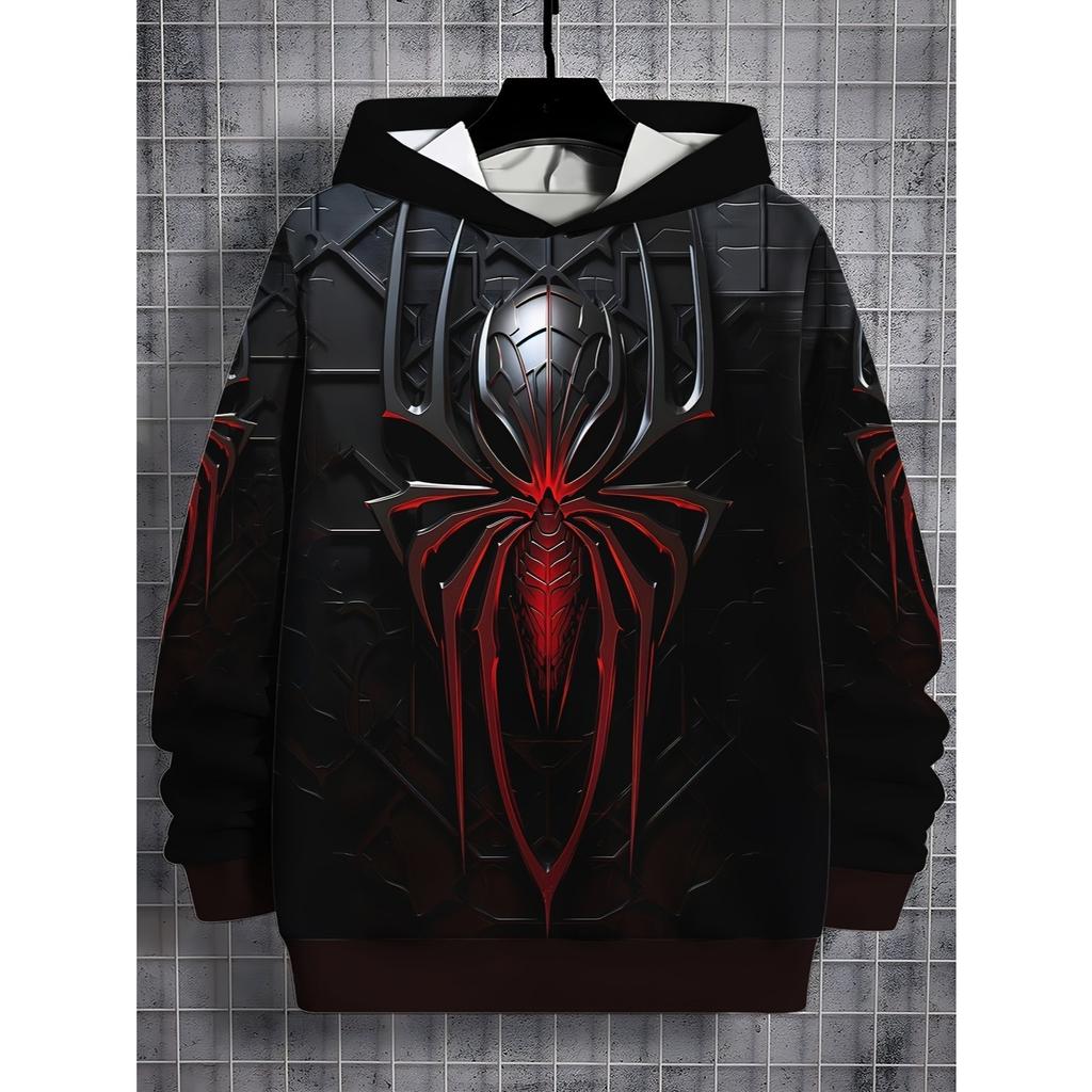 Boys' 3D Printed Casual Fashion Hoodie Hooded Sweatshirt for Spring, Autumn and Winter Children