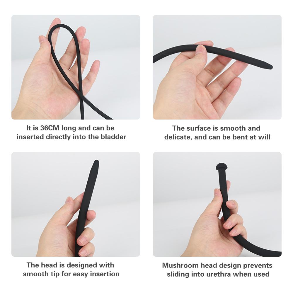Harnröhrenspielzeug Silikon Harnröhrenkatheter Dilatator Penis Plug Stimulator Insert Erwachsene Sexspielzeug für Männer