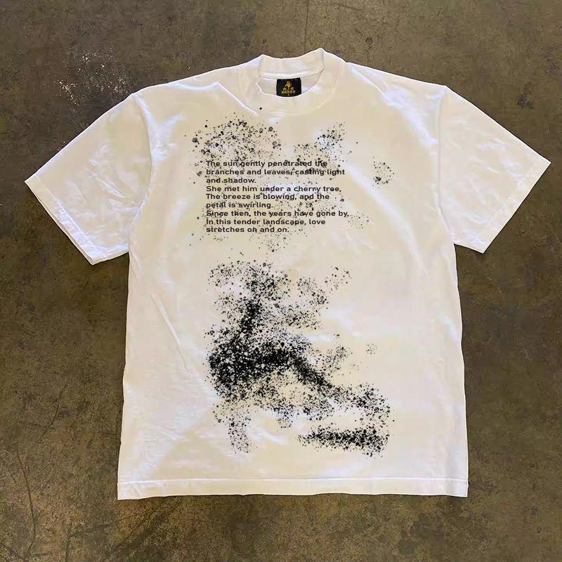 

Зарабатывайте деньги на благотворительность 3a260G Чистый хлопок двойная пряжа! Вверх, человек! Тяжелая пара Женская свободная футболка с коротким рукавом Мужская 3A [double yarn pure cotton 260g] White S