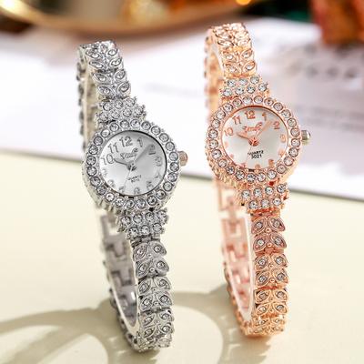 Women Bracelet Watches Rhinestone Strap Quartz Wristwatches Ladies Clock Gift Round Dial Watch
