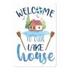 Lake House Posters Vintage Metal Tin Signs Decor Rustic Plaque Metal Plate Wall Art Decor for Living Room