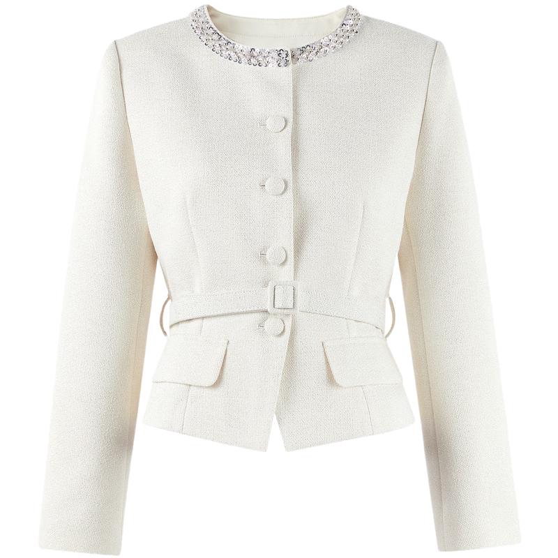 

Elegant Shimmering Diamond Short Jacket XL