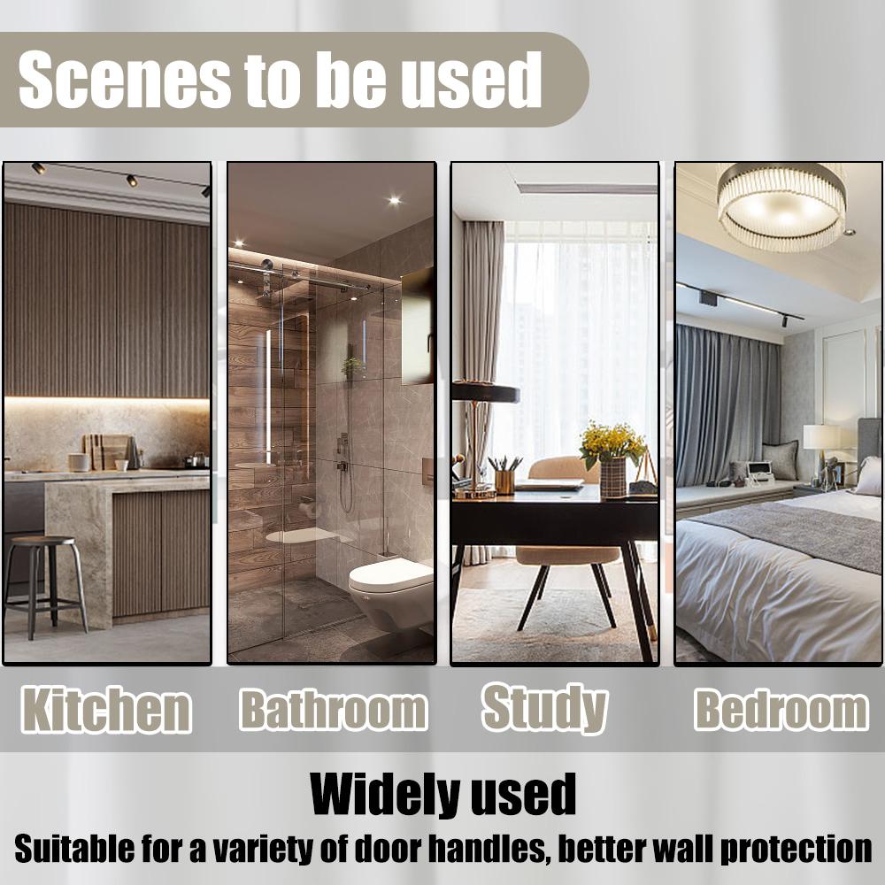 8/1Pcs Handles Door Stops Transparent Punch-free Door Handle Buffer Wall Protection Anti-Collision Furniture Wall Protective Pad