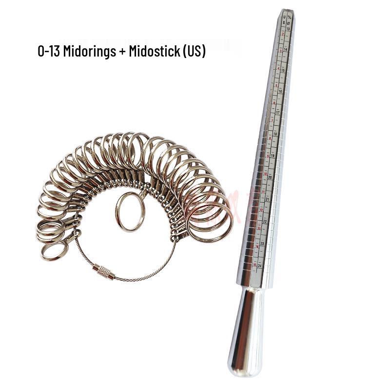 UKUS Multinational Ring Sizer: Korean, American, Japanese, English Size Stick