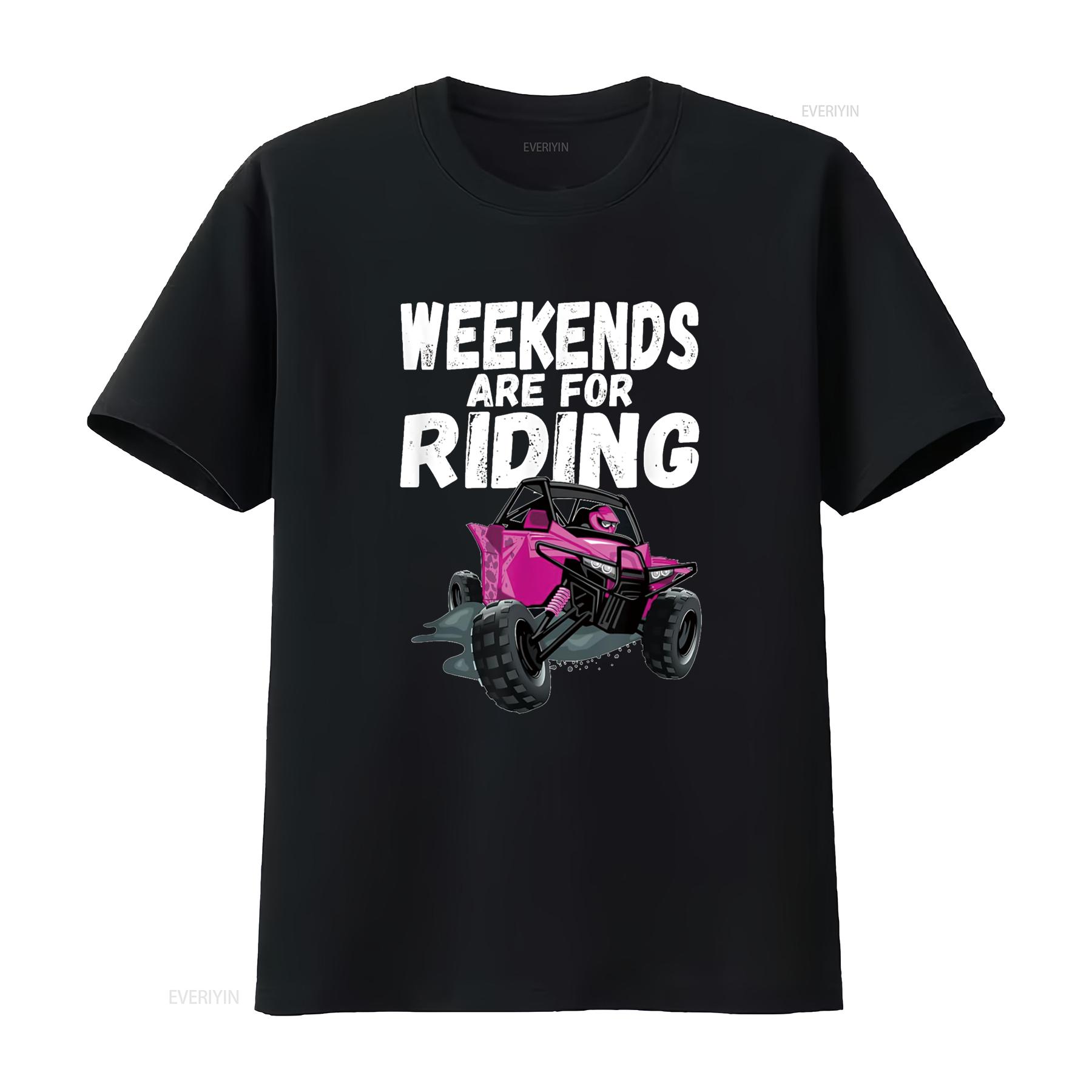 

Weekends Are For Riding 4 Wheeling UTV Side by Sides Designs T Shirt vintage Washed Casual Versatile Top For Everyday Wear 4XL
