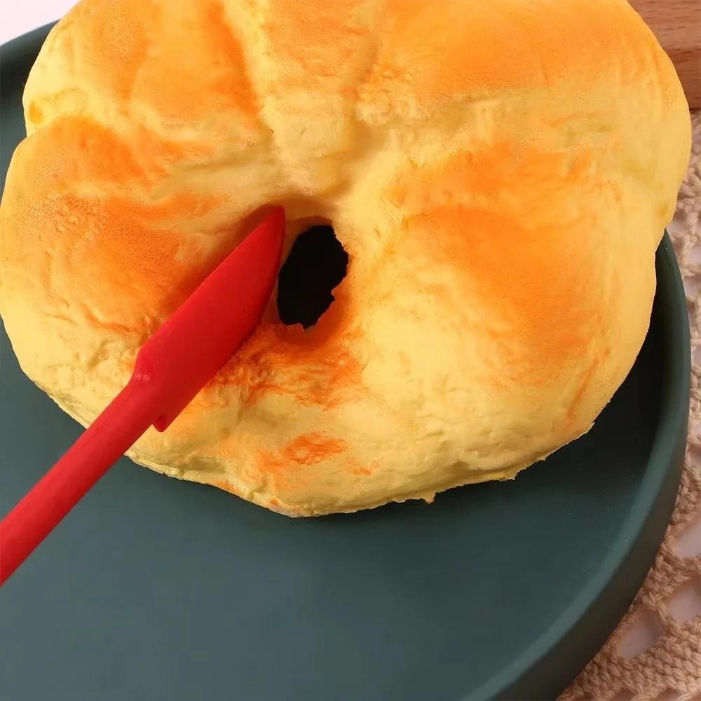 Food Grade Silicone Double-Headed Spatula,Long Handle Pointed Baking Jam Spreader,Cooking Scraping Spoon Combination Tool