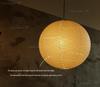 Noguchi Isamu Wabi-Sabi Pendant Lamp: Japanese-Style Spherical Paper Shade for Bedroom Décor