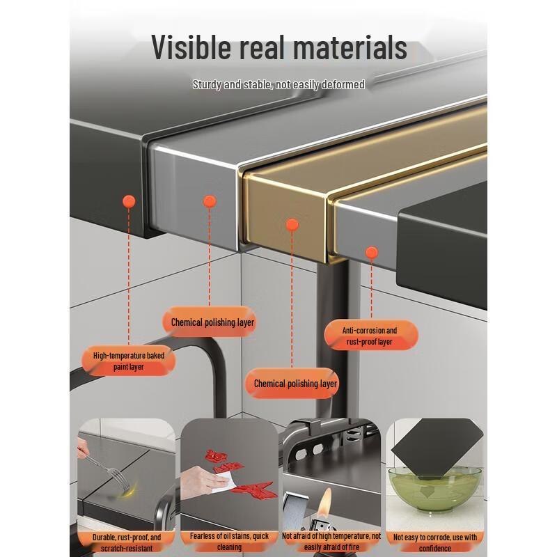 Double-Layer Kitchen Microwave Oven Storage Rack