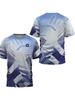 Summer 3D Printed Men's Round Neck Sports T-shirt Badminton Game Quick Drying T-shirt Table Tennis Outdoor Loose Sports Short Sleeve