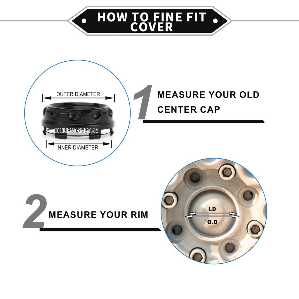 VekAuto Wheel Hub Center Cap 60mm 2.36" OD Center Hub Cover for Vehicle Truck