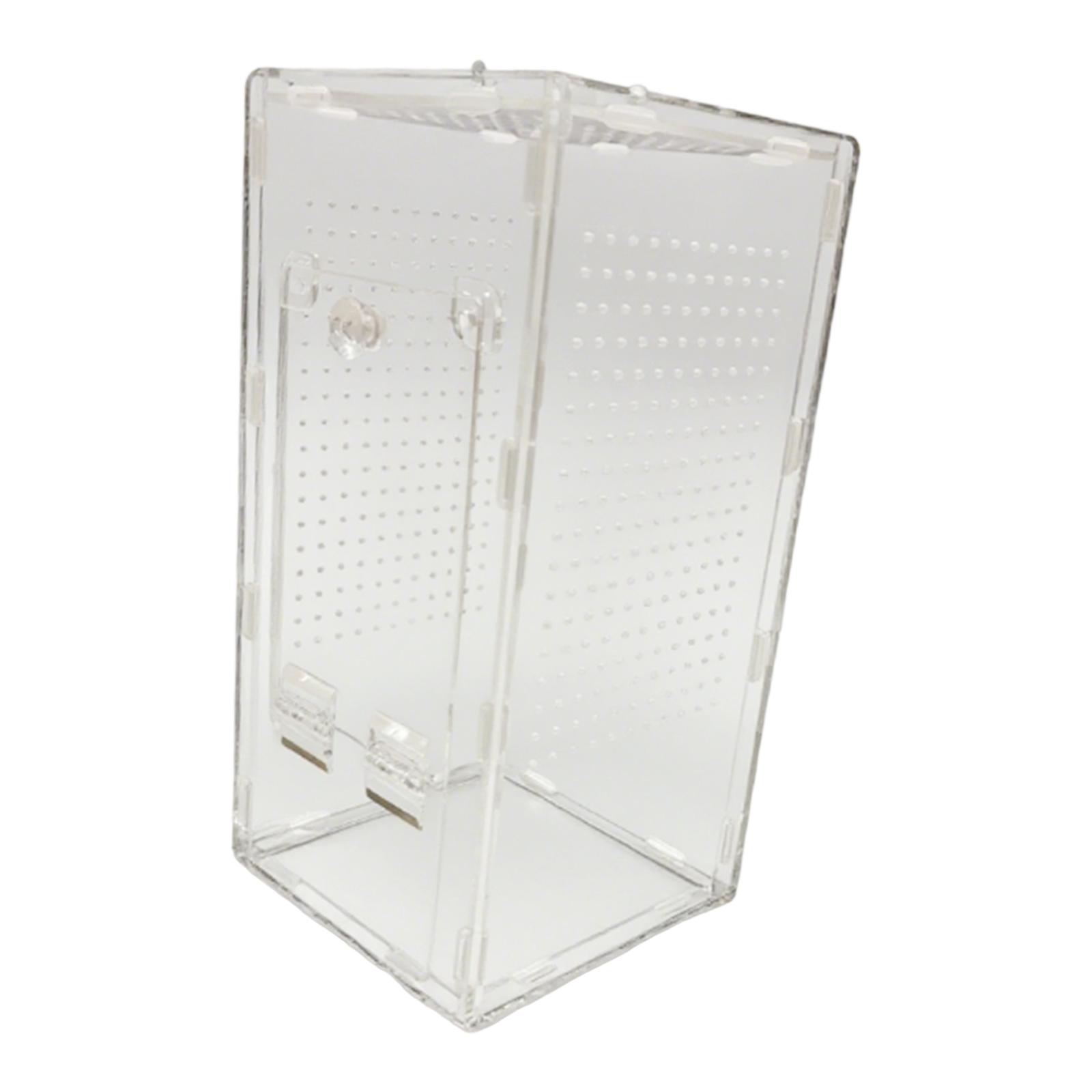 Transparent Acrylic Jumping Spider Enclosure Mantises Terrarium Geckos Insect Breeding Box for Small Animals Hatching Case