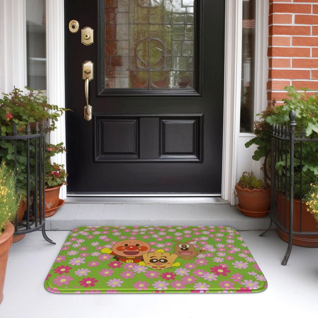 Custom Anime Anpanmans Doormat Anti-Slip Entrance Welcome Kitchen Bath Floor Door Mat  Toilet Living Room Carpet Rug